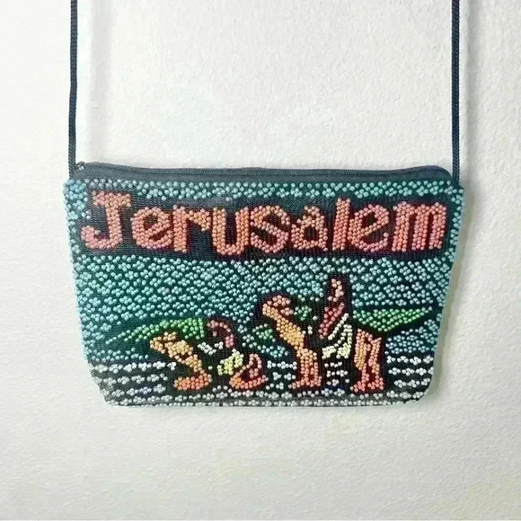 Beaded Jerusalem Crossbody Shoulder Bag - Picture 2 of 9